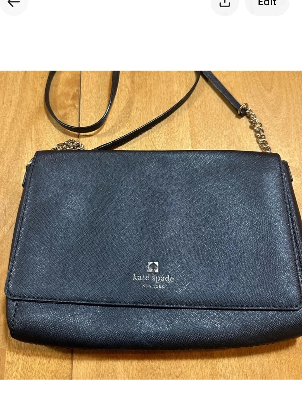 KATE SPADE Black & Gold Crossbody